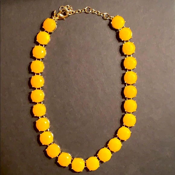 J.Crew Statement Necklace w Golden Yellow Stones - Picture 1 of 5